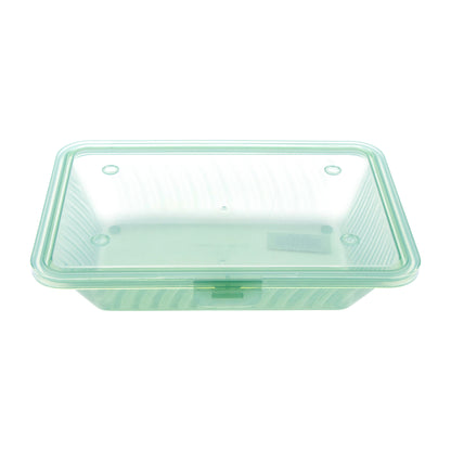 Half Size Polypropylene, Jade, Flat Top Food Reusable Container, 9" L x 6.5" W x 2" H, G.E.T. Eco-Takeout's (12 Pack)