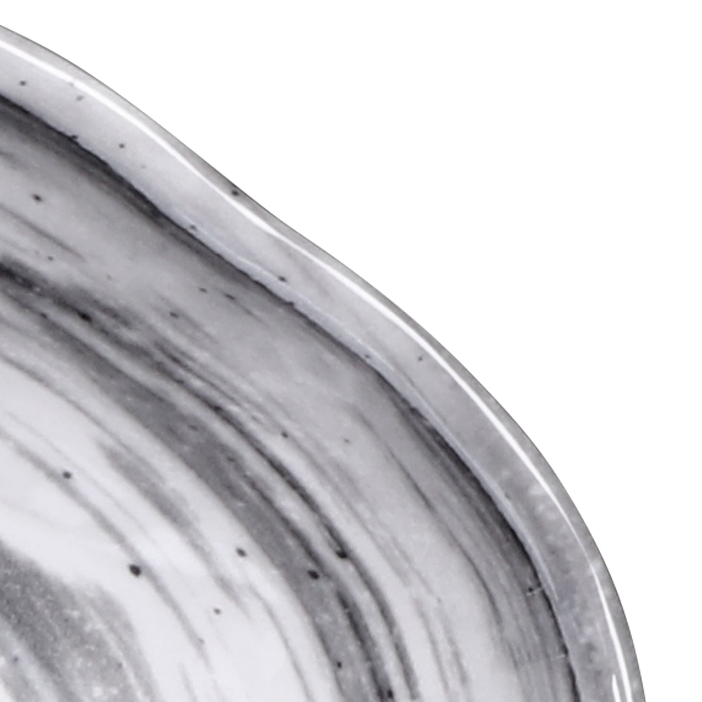 Melamine Oval Bowl - Black Design