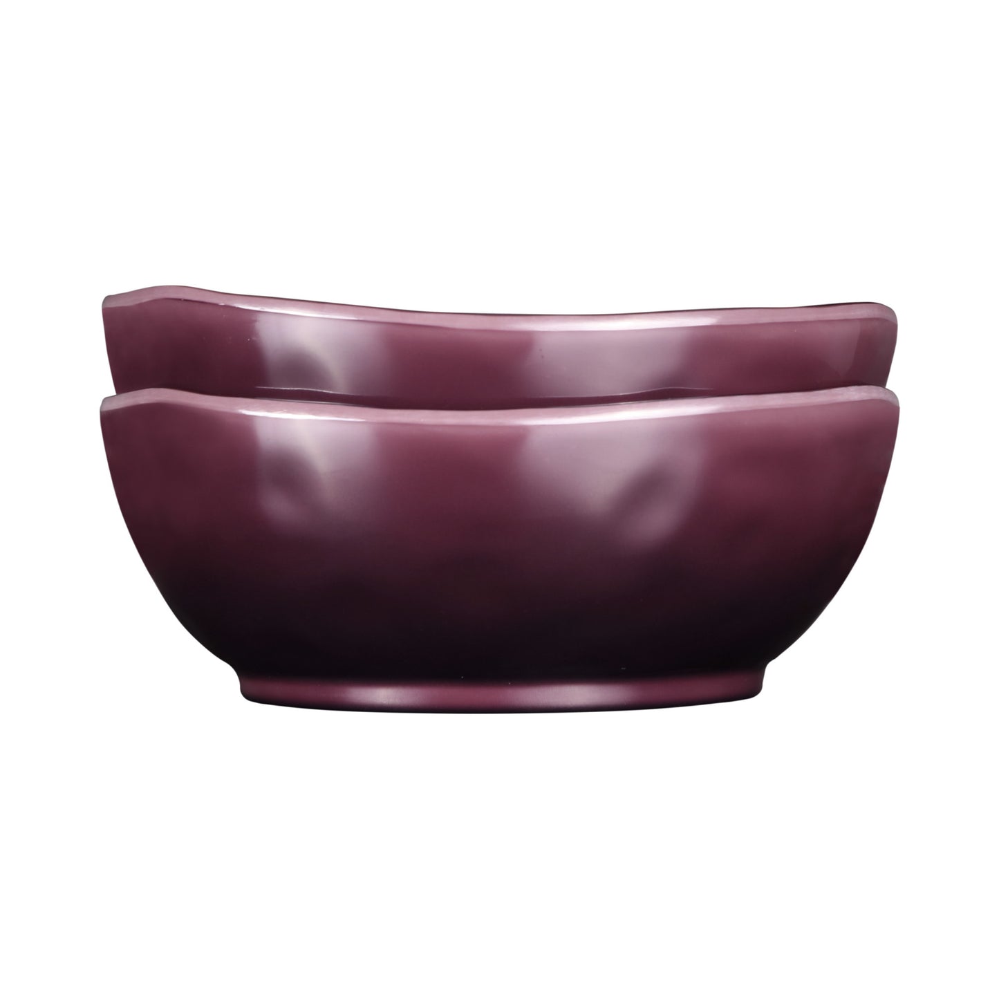 Melamine Irregular Round Bowl - Purple Glaze