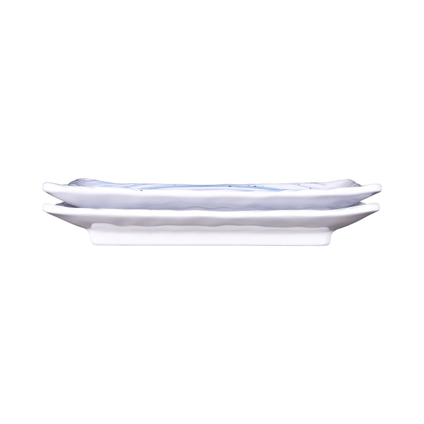 Melamine Rectangular Plate - Navy Design