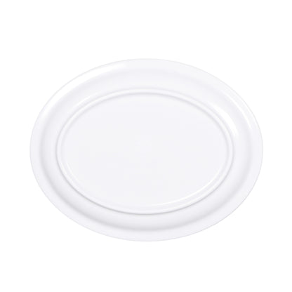 Melamine Oval Plate - White