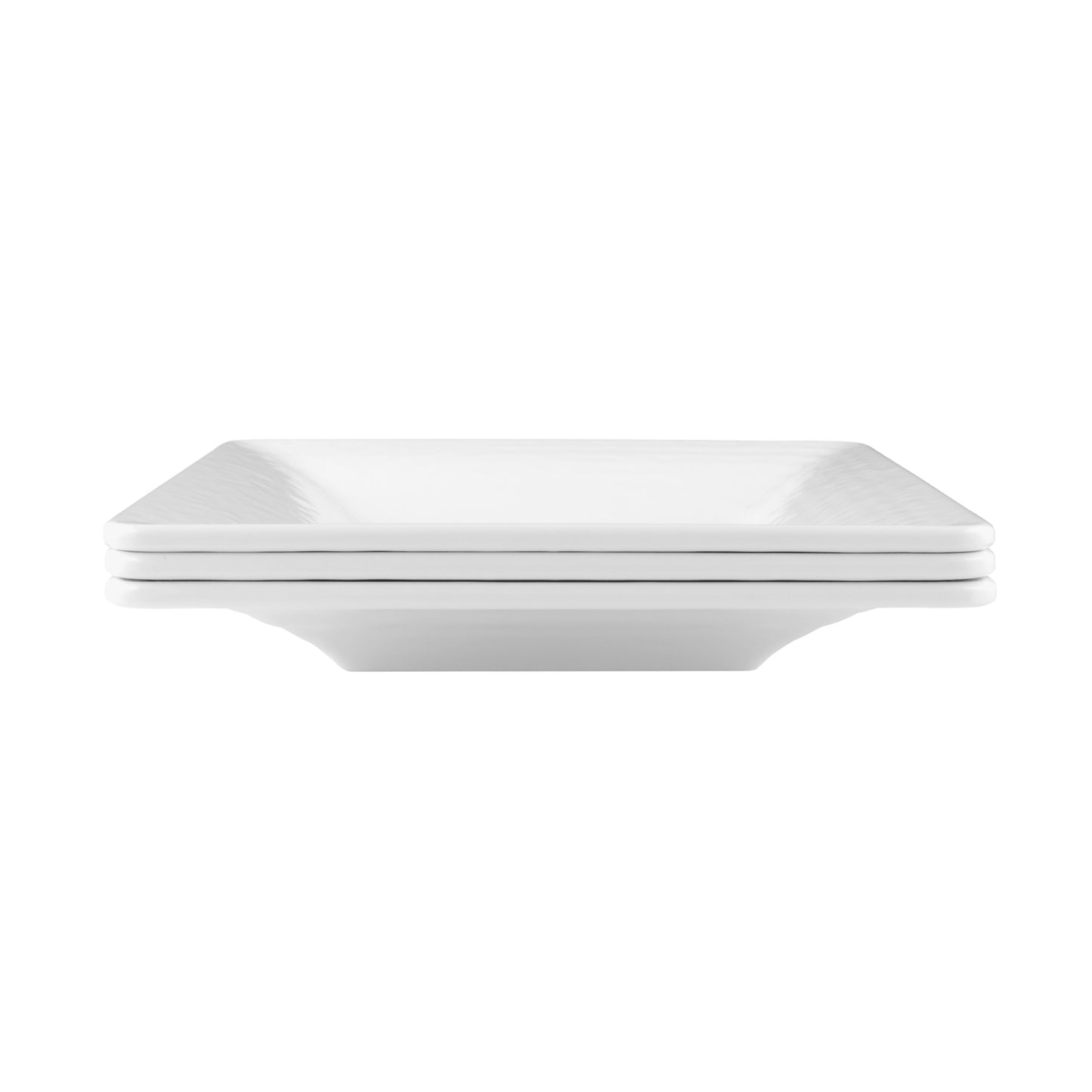 Melamine Square Pebble Bowl - White