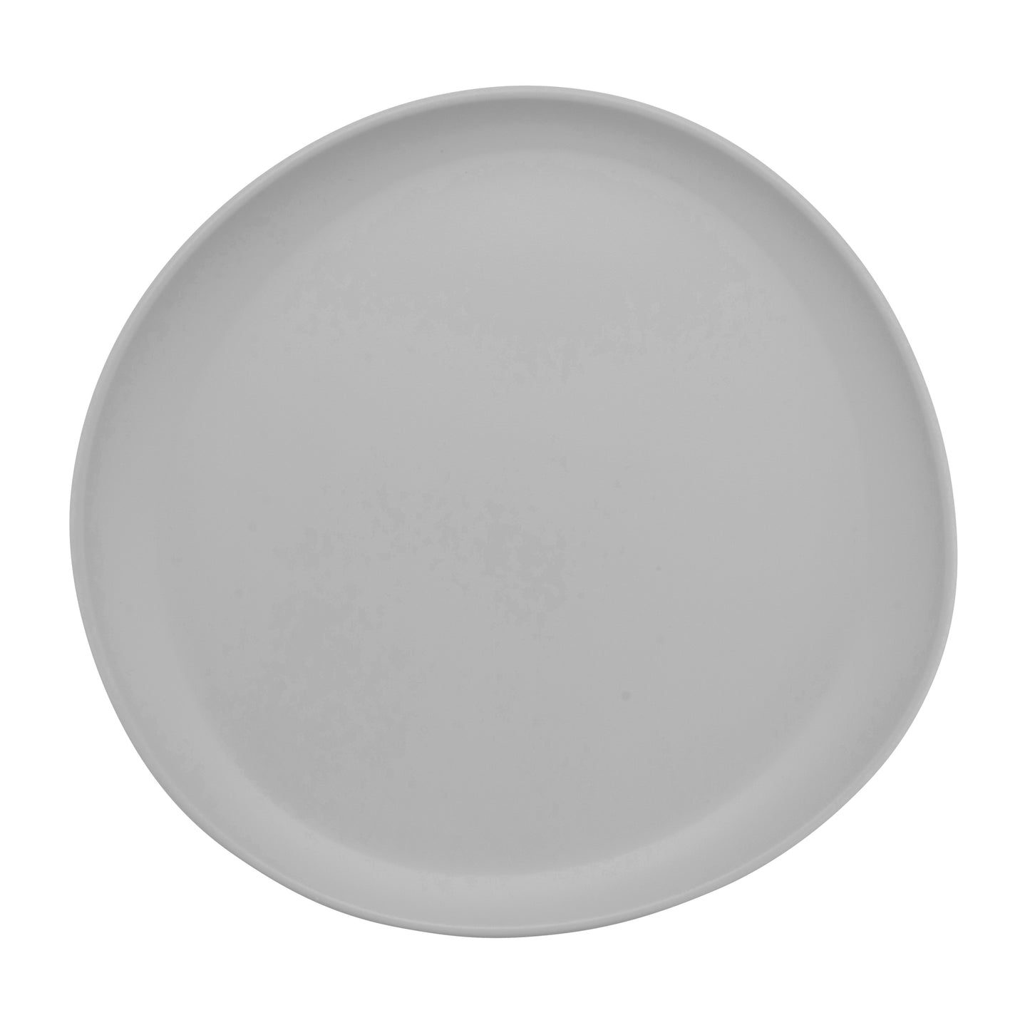 10.6" Light Gray, Melamine, Round Coupe Dinner Plate, G.E.T. Riverstone (12 Pack)