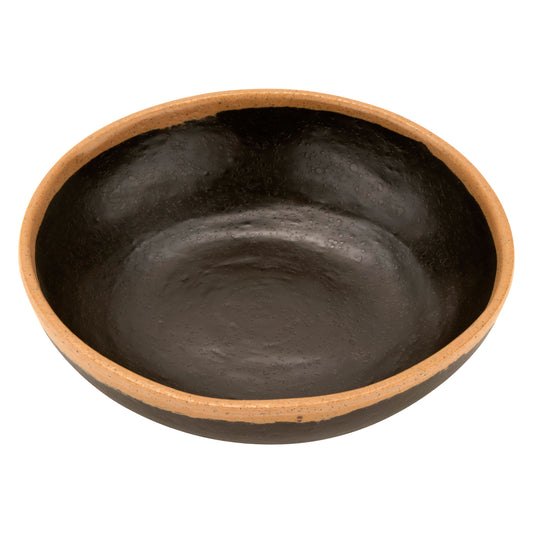 14 oz. Brown, Melamine, Soup, Salad or Pasta Bowl, (18 oz. rim-full), 6.38" Top Dia., 1.69" H, G.E.T. Pottery Market Glazed (12 Pack)