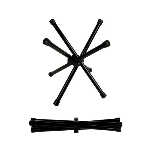 12" Black, Powder Coated Aluminum, Folding Chopsticks Stand