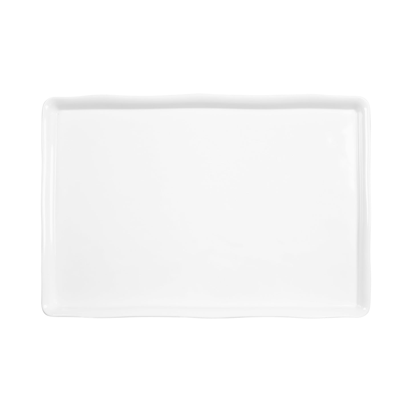 Melamine Rectangular Organic Tray - White