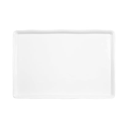 Melamine Rectangular Organic Tray - White
