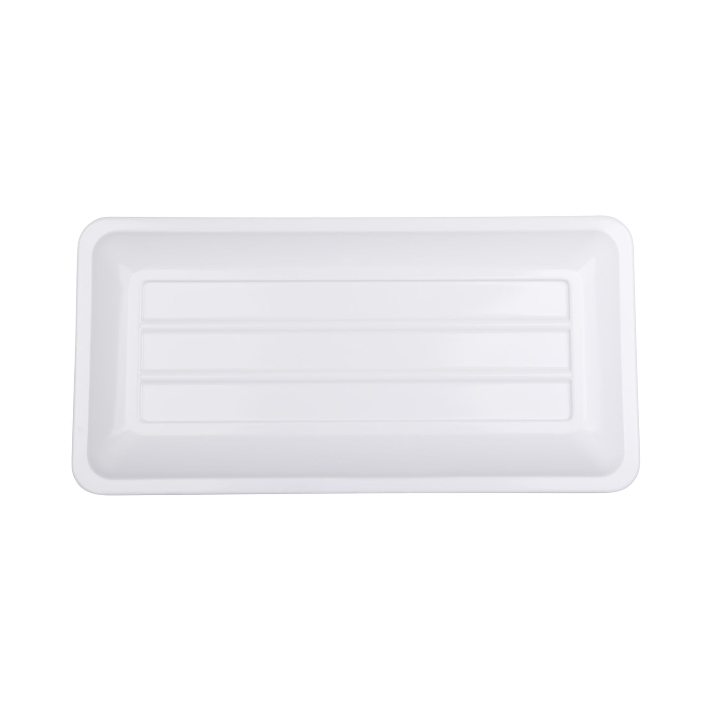 Melamine Rectangular Coupe Platter - White