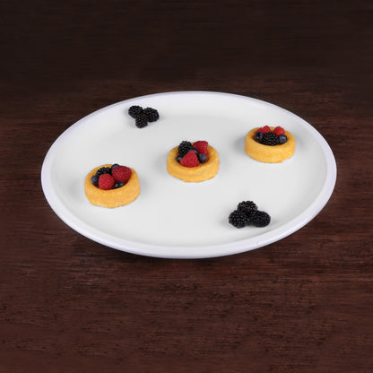 Melamine Round Coupe Platter - White