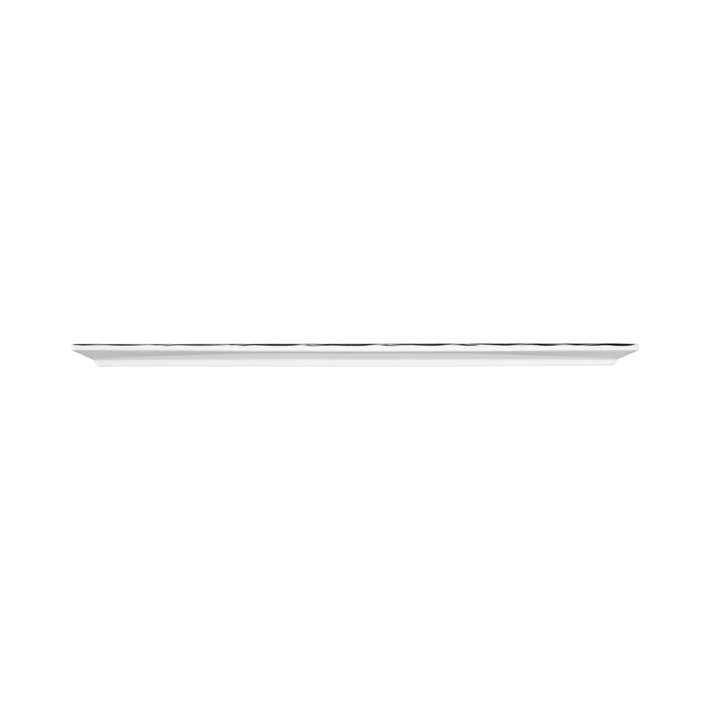 Melamine Rectangular Plate - White w/ Black Decal