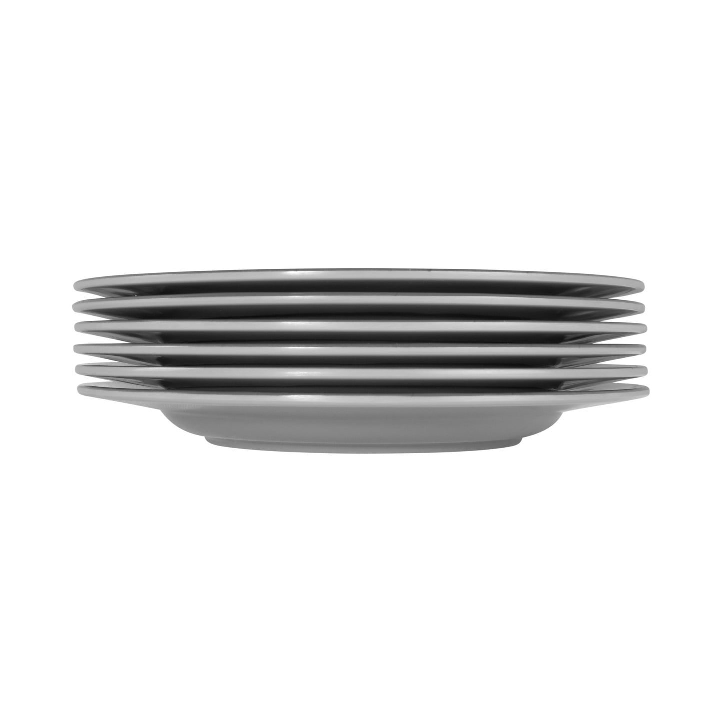 Melamine Round Crackle Plate - Gray