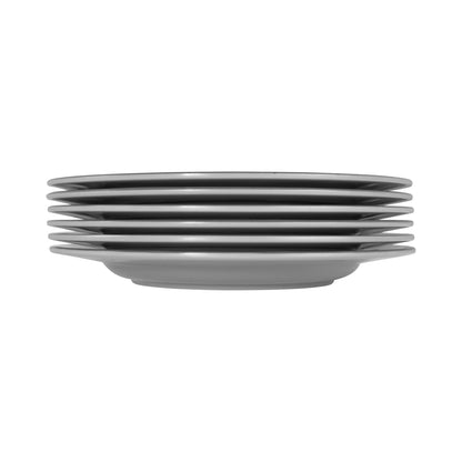 Melamine Round Crackle Plate - Gray