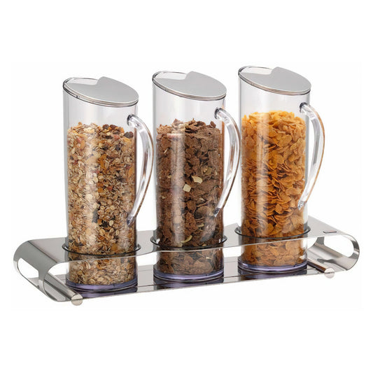 ELEGANCE Muesli Bar 'Trio'   3 x 1.5l, Model Stainless St