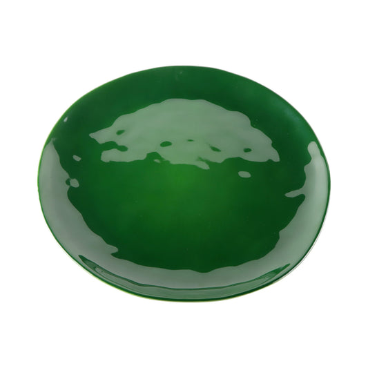 Melamine Round Plate - Green Glaze