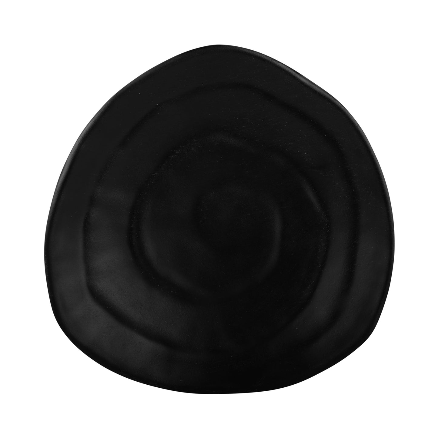 Melamine Irregular Edge Triangle Plate - Black