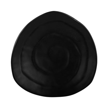 Melamine Irregular Edge Triangle Plate - Black