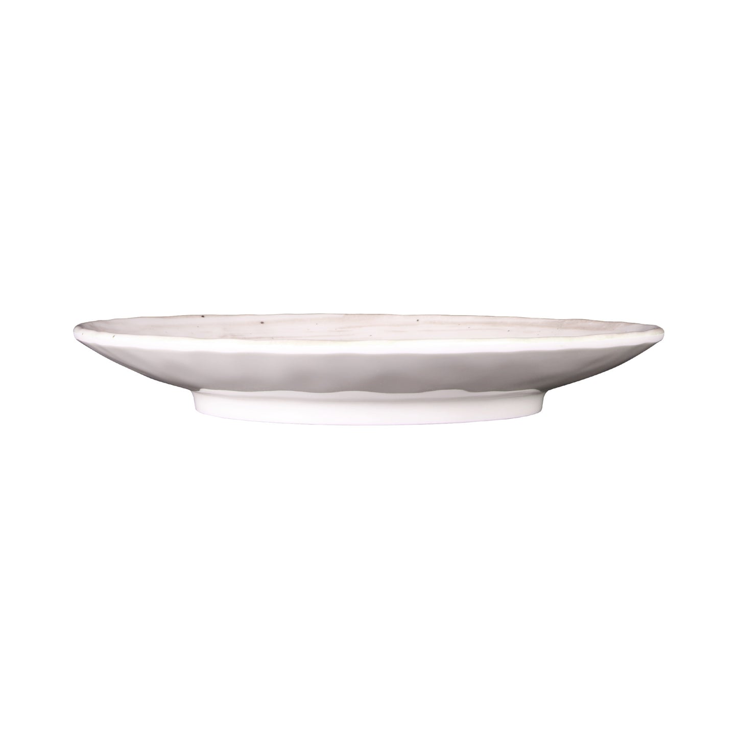 Melamine Round Plate - Taupe Design