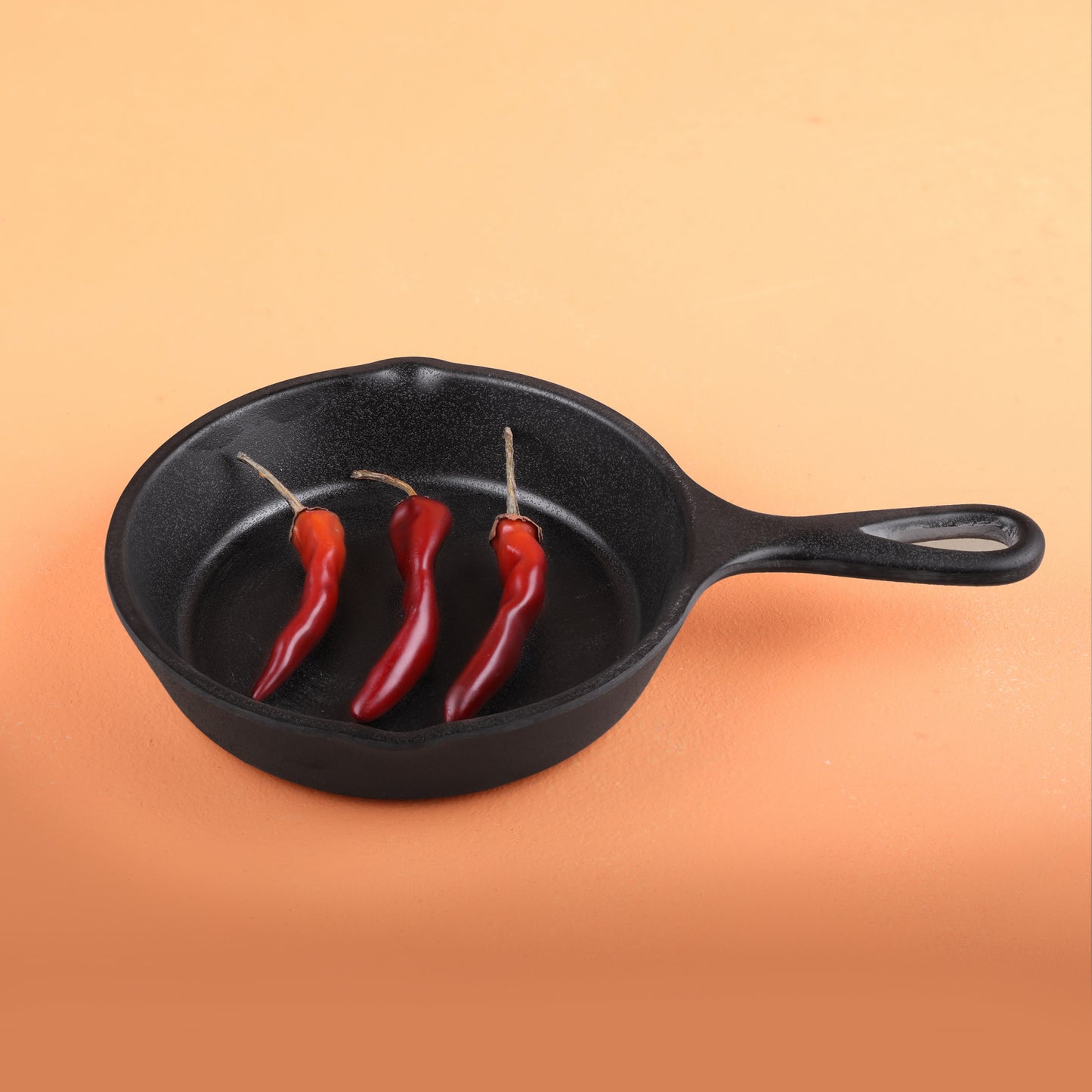Melamine Faux Cast Iron Fry Pan - Black