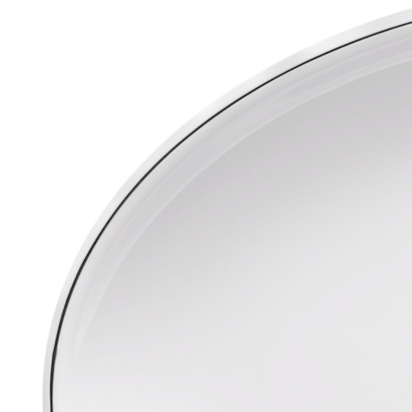 Melamine Oval Plate - White w/ Black Trim