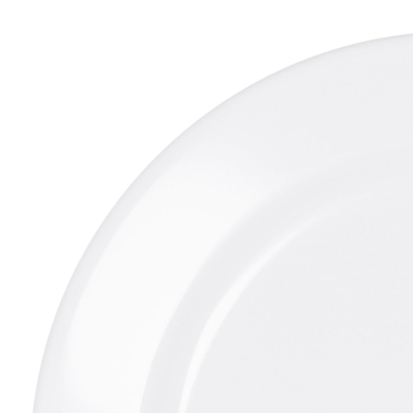 Melamine Round Rim Plate - White