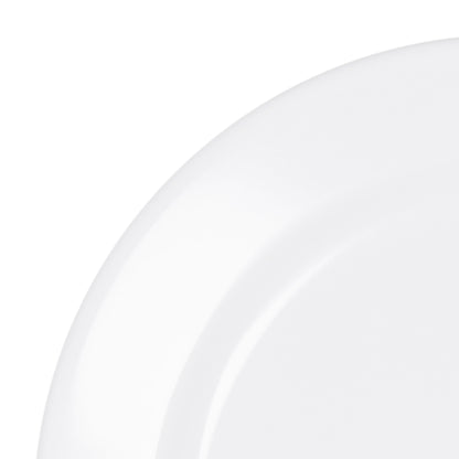 Melamine Round Rim Plate - White