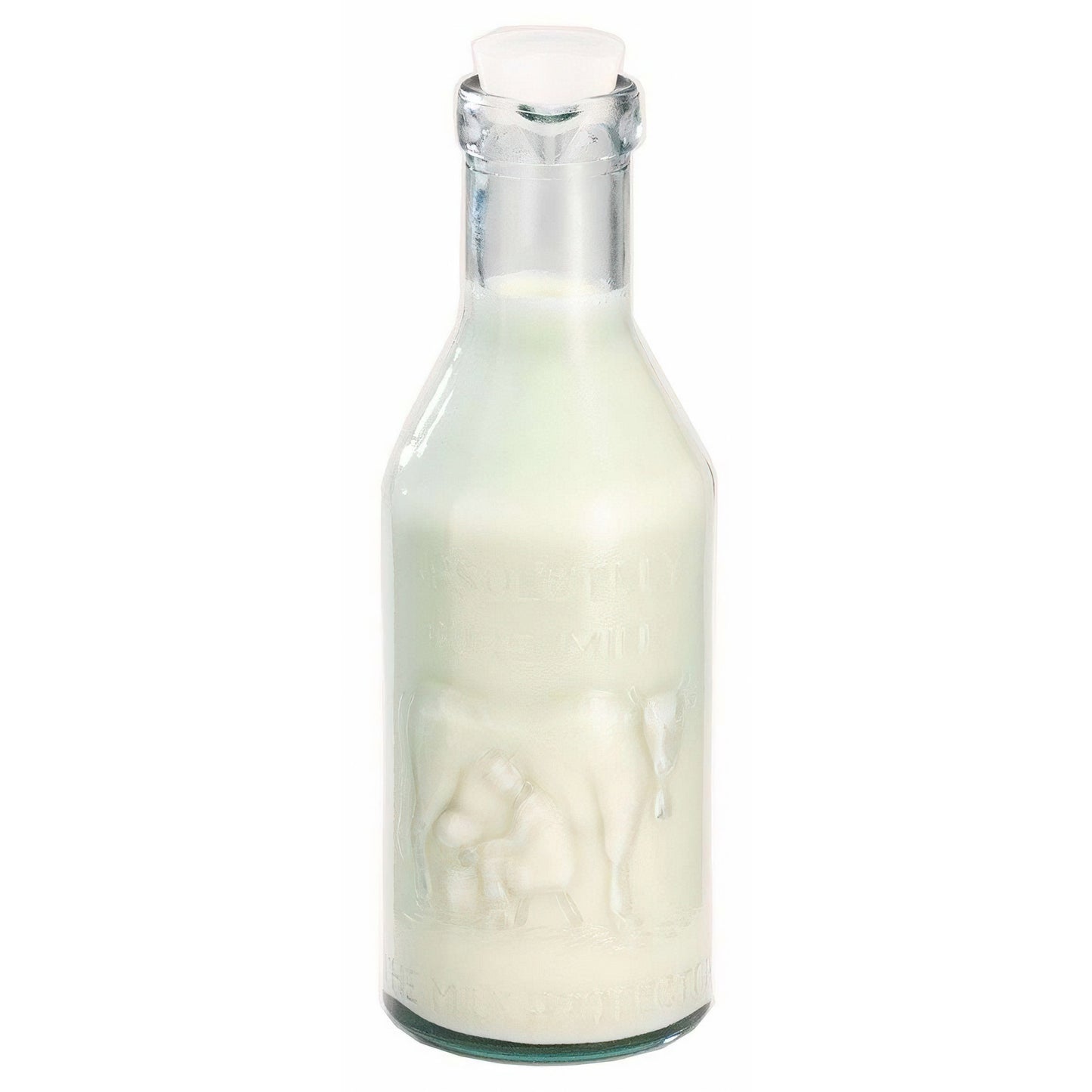 CARAFINE Spare Container  Glass Bottle with Milk Motif (1