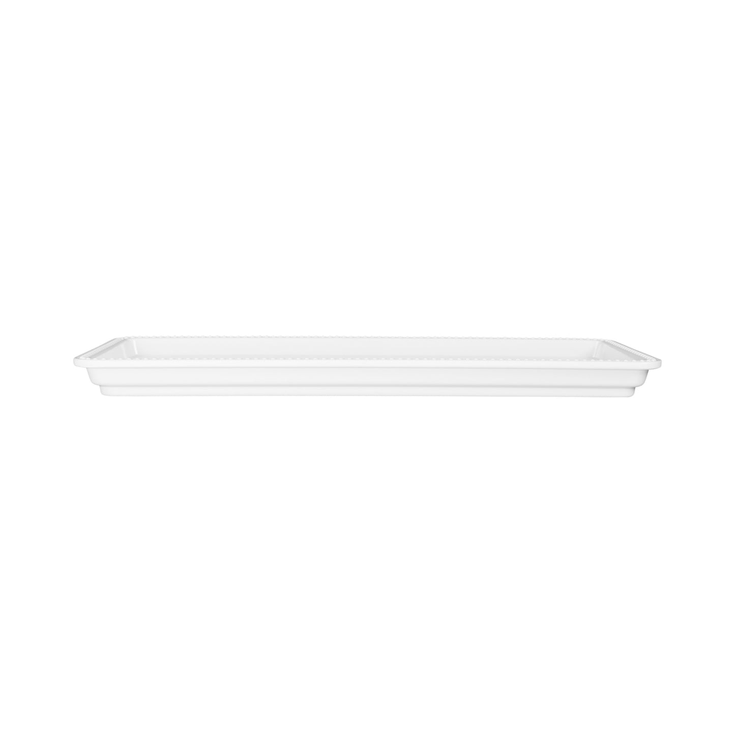 Melamine Rectangular Beaded Edge Tray - White