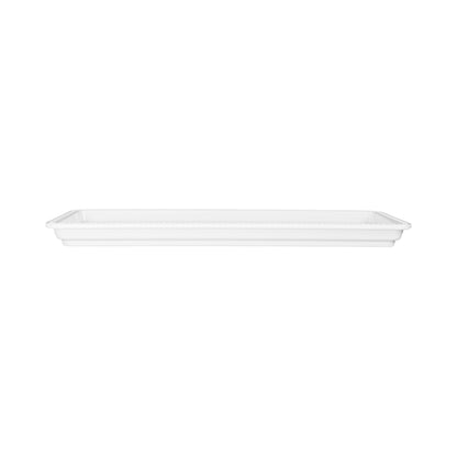 Melamine Rectangular Beaded Edge Tray - White