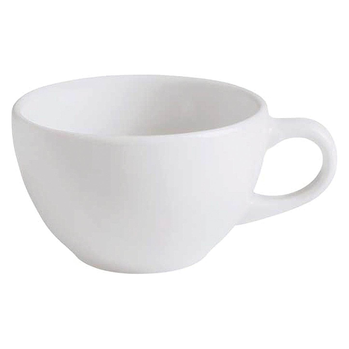 8.8 oz. Bright White Porcelain Espresso/Tea Cup, 5" Dia. w/Handle, Corona Actualite (12 Pack)