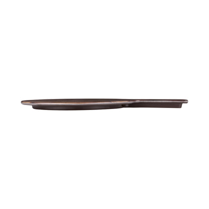 Melamine Round Serving Board - Bamboo