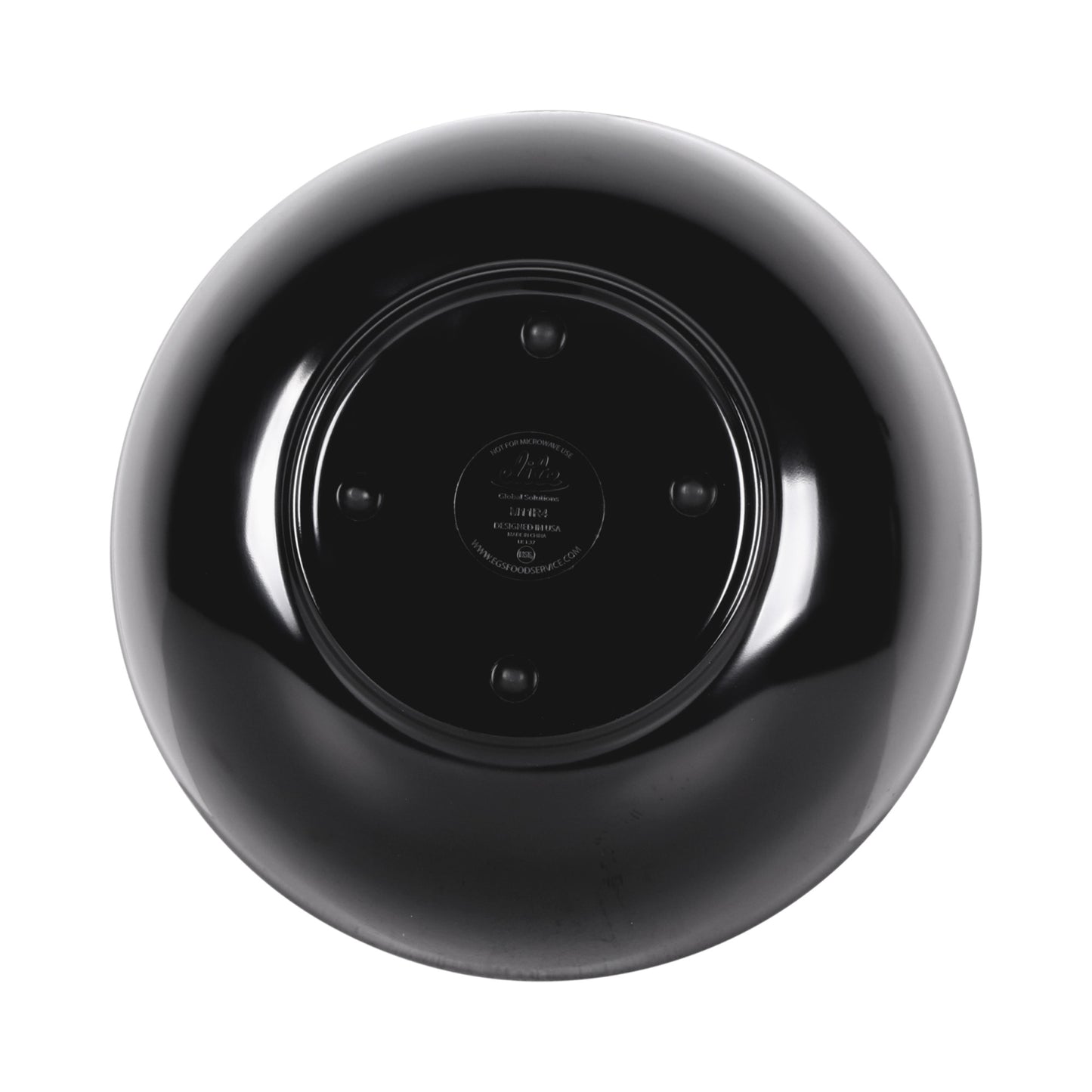 Melamine Round Bowl - Black