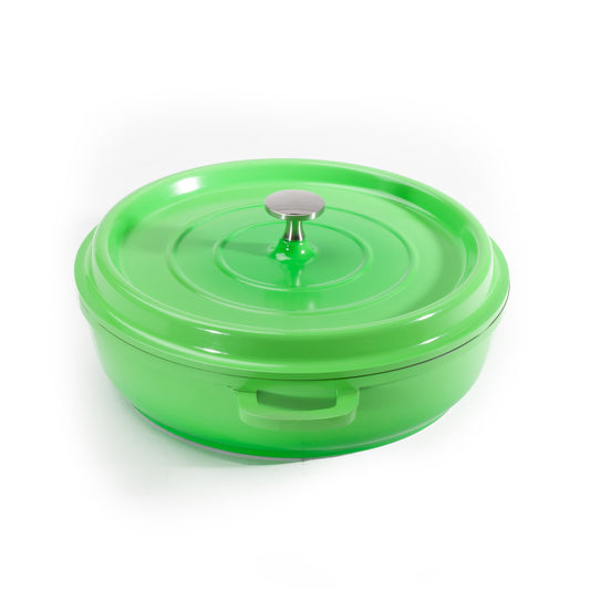 3.5 QT  rim full Round Brasier/Paella    Inside Dims 10" 1/4 x 2 7/8" Induction Ready Pot and Lid