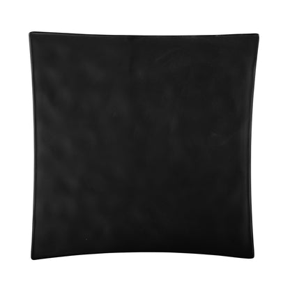 Melamine Square Shallow Plate - Black