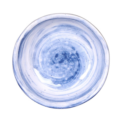 Melamine Round Bowl - Navy Design