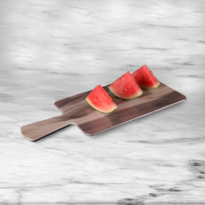 Melamine Rectangular Serving Board - Hickory Wood