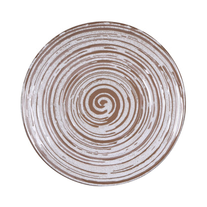 Melamine Round Plate - Stardust White