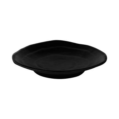 Melamine Irregular Edge Triangle Plate - Black