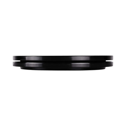 Melamine Round Plate With Rim - Black