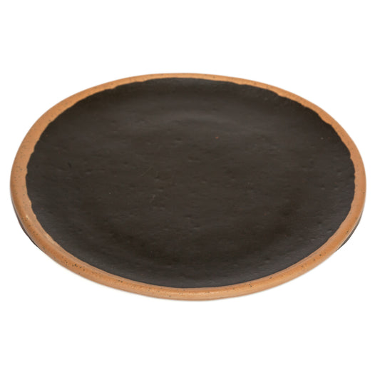 7.5" Brown, Melamine, Round Plate/Side Dish, G.E.T. Pottery Market Glazed (12 Pack)