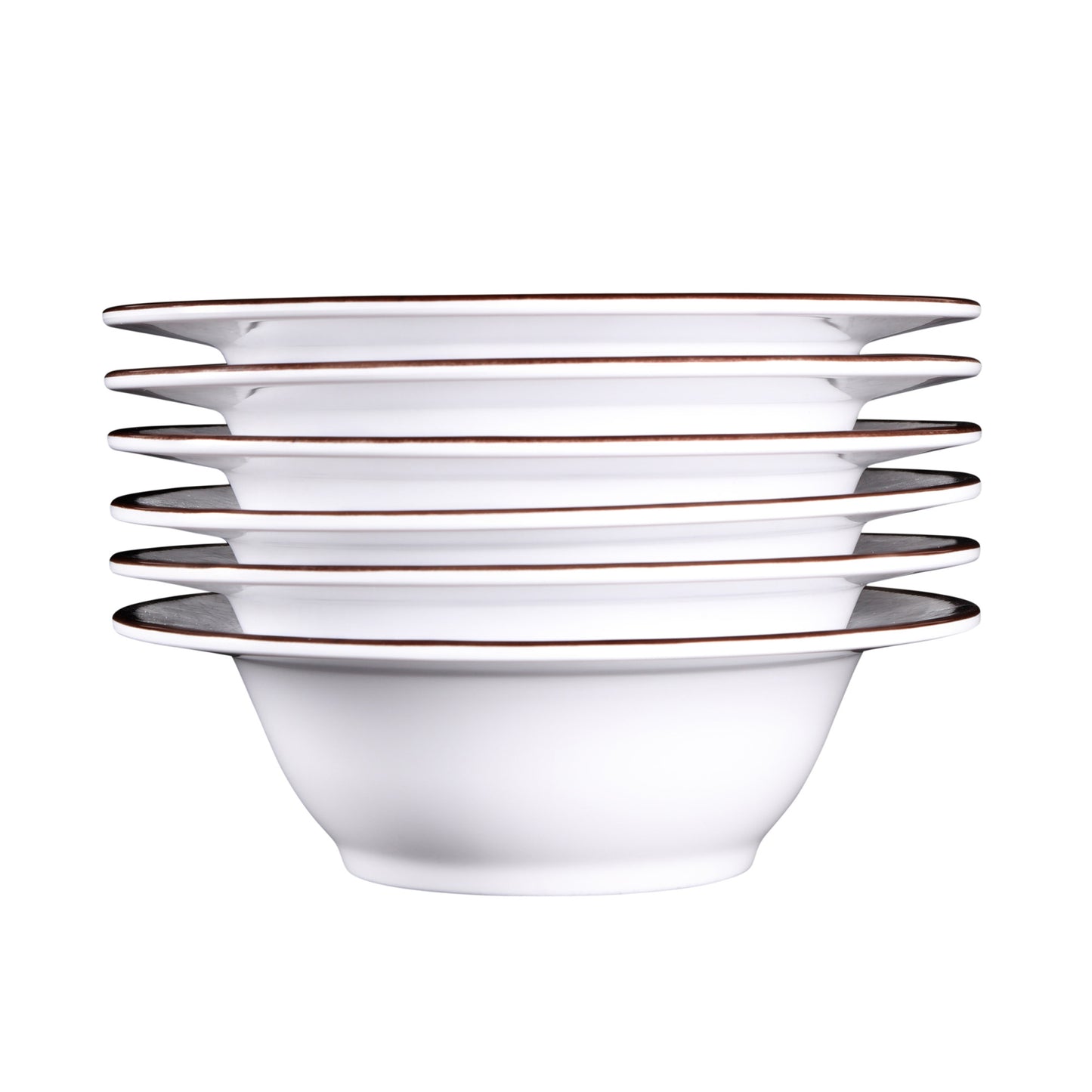 Melamine Round Crackle Bowl - White
