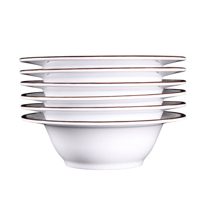 Melamine Round Crackle Bowl - White