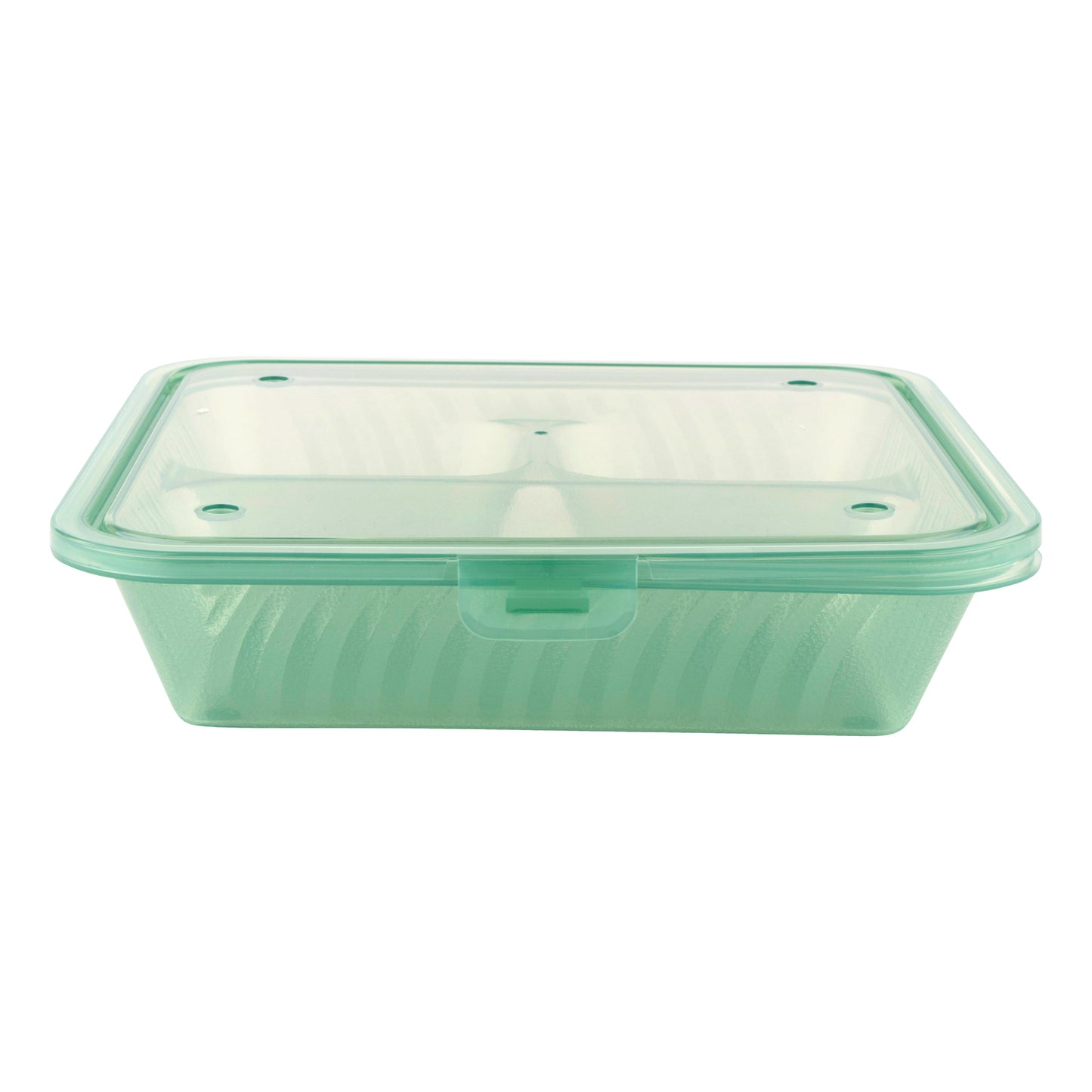 3-Compartment Polypropylene, Jade, Flat Top Food Reusable Container, 9" L x 9" W x 2" H, G.E.T. Eco-Takeout's (12 Pack)