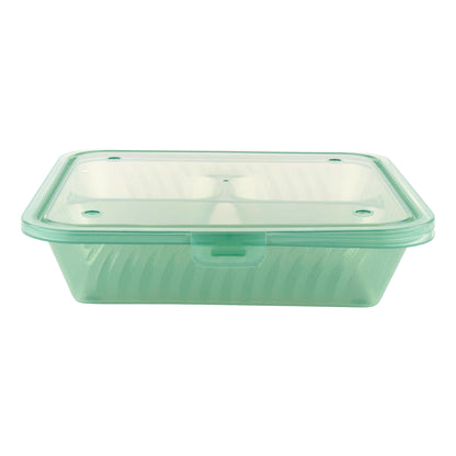 9'' x 9'' Flat Top 3-Compartment Food Container, 3.5" deep (Set of 4 ea.)