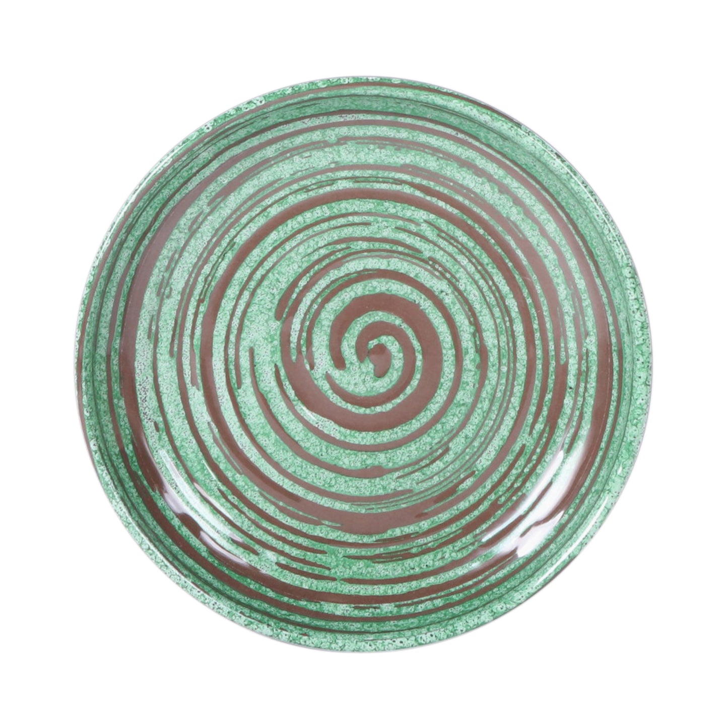 Melamine Round Coupe Plate - Stardust Green
