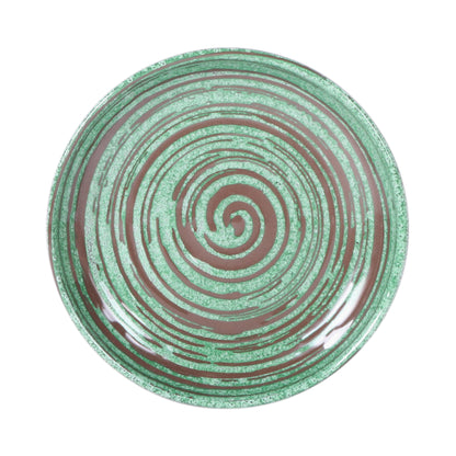 Melamine Round Coupe Plate - Stardust Green