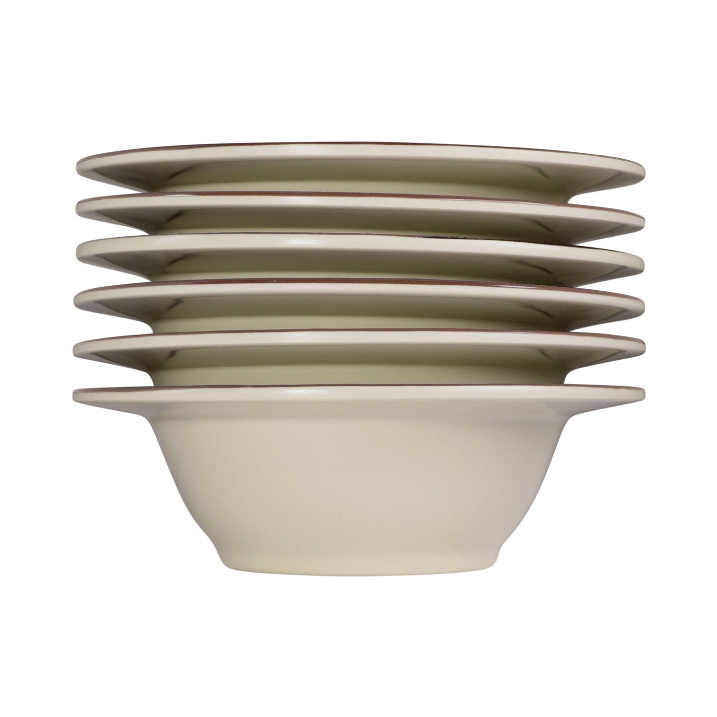 Melamine Round Crackle Bowl - Vanilla