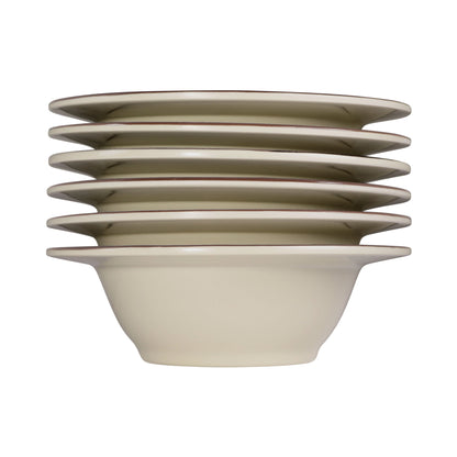 Melamine Round Crackle Bowl - Vanilla