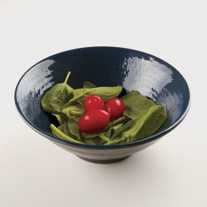 Melamine Bowl - Aubergine Matte Finish Outside/Lapis Gloss Finish Inside
