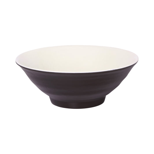 Melamine Bowl - Antique White Gloss Inside/Chocolate Matte Outside