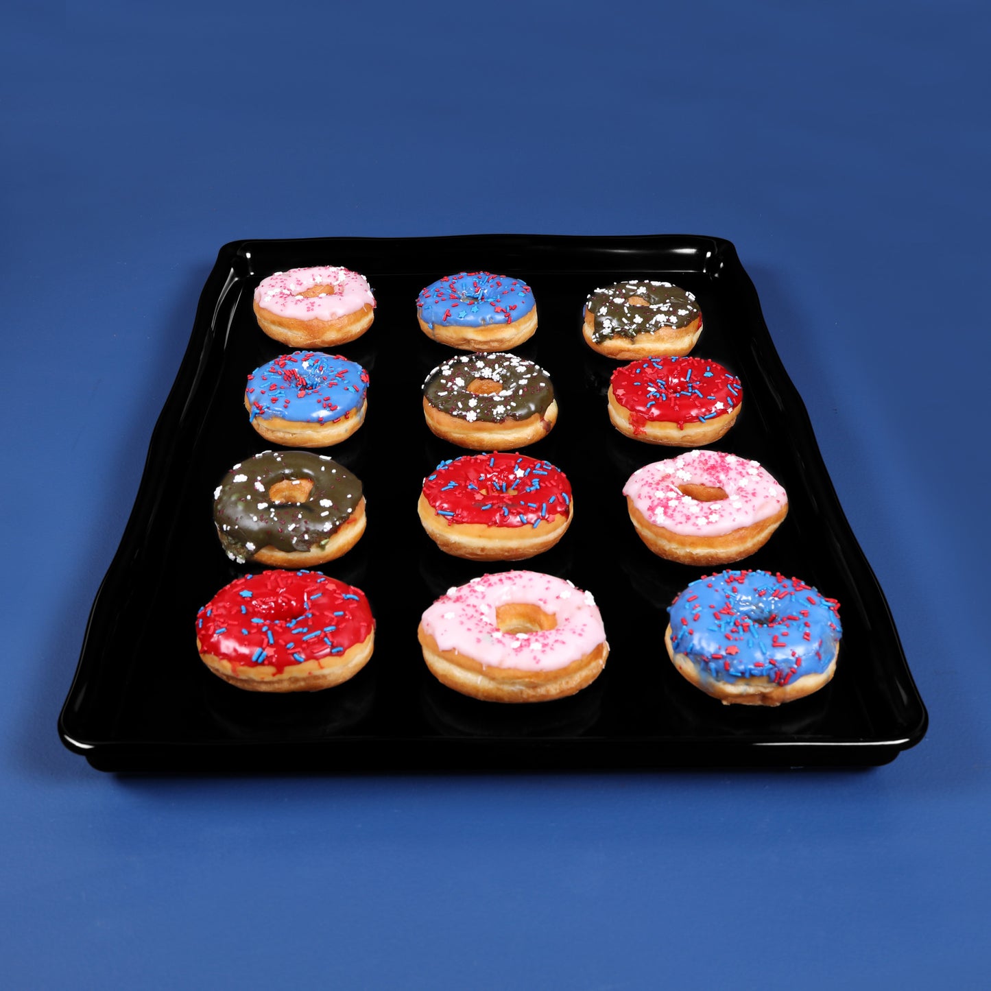 Melamine Rectangular Organic Tray - Black